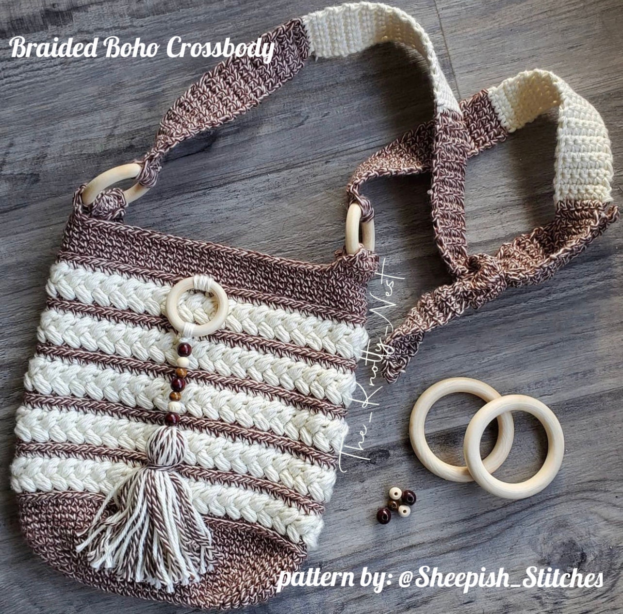 Braided Boho Crossbody Crochet Pattern by Sheepish Stitches