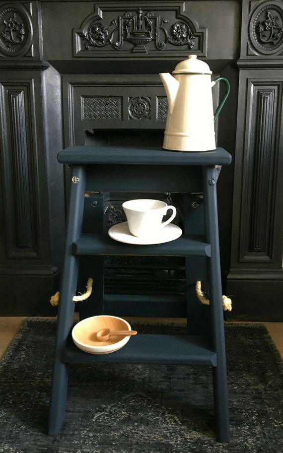 Hand Crafted Wooden Step Ladder. Display Stand. Plant Stand. Etsy