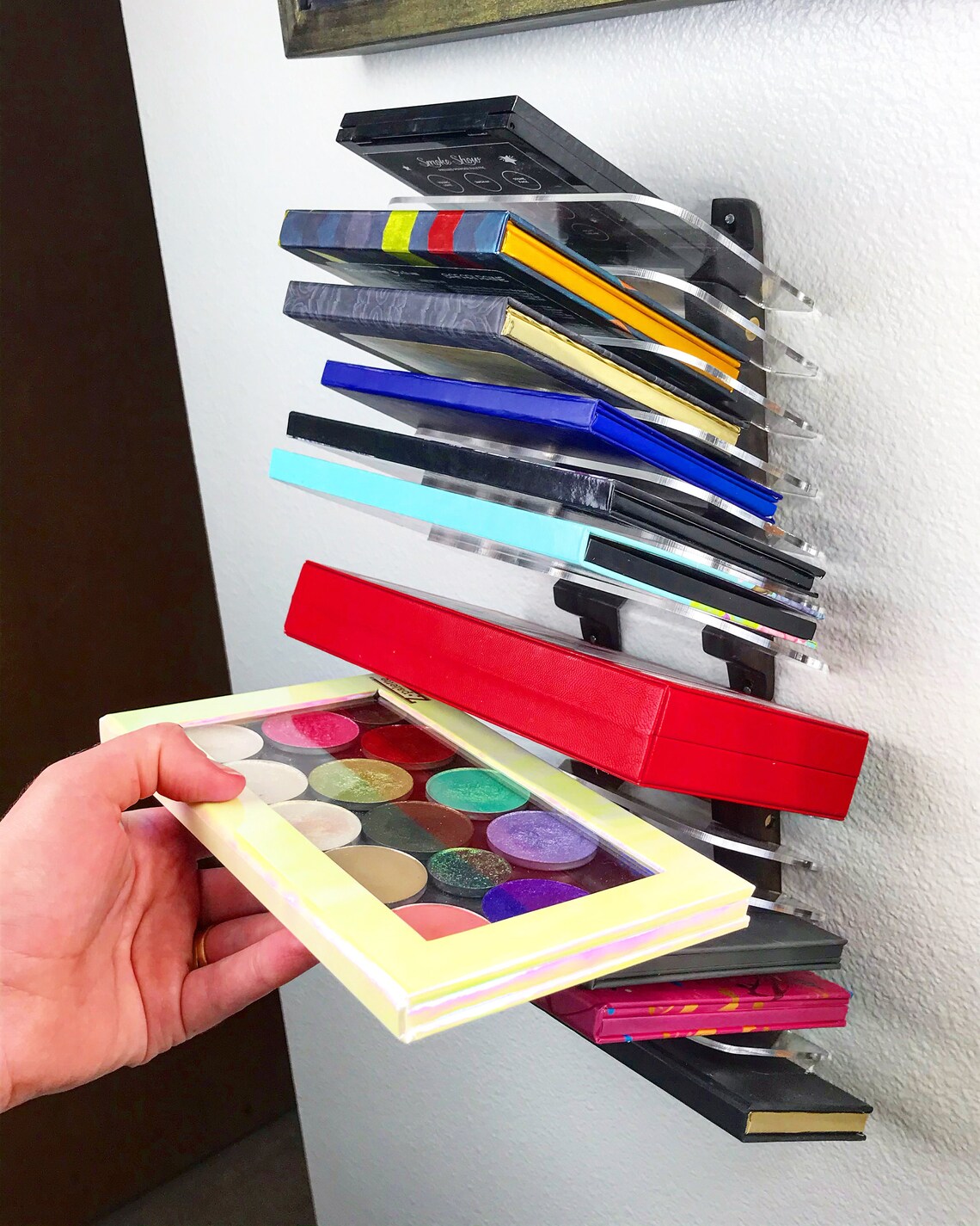 Shadow Rack Eyeshadow Palette Wall Mounted Hanging Organizer Etsy