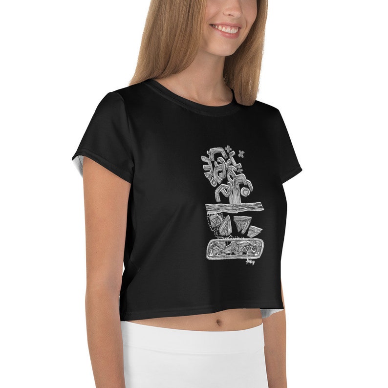Tree With Source Womens Crop Tee