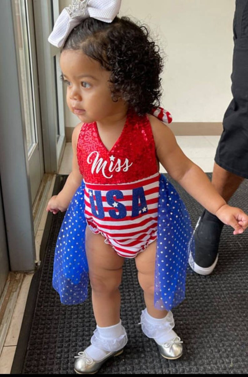 Miss USA baby girl outfitMiss USA July 4th outfit July 4th Etsy