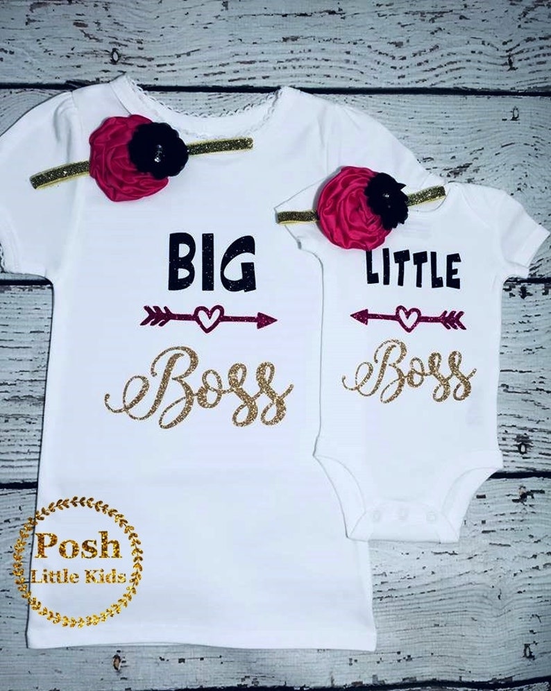 Big Sisterlittle SISTER Boss Topbig Bosslittle Boss Sisters Etsy