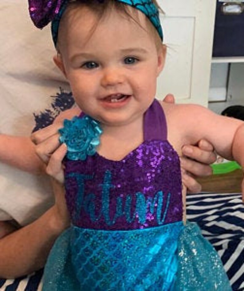 Birthday Mermaid Outfit Mermaid Birthday Rompers Birthday Etsy