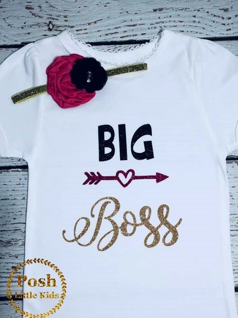 Big Sisterlittle SISTER Boss Topbig Bosslittle Boss Sisters Etsy