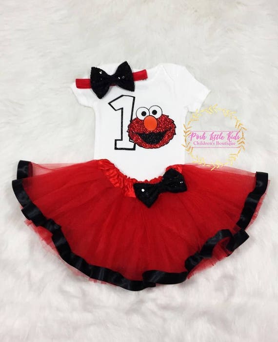 elmo first birthday outfit girl