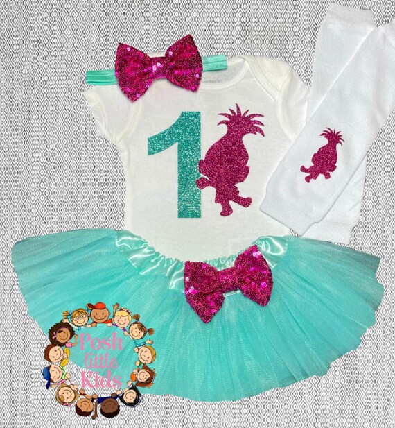 Trolls Birthday Girl Outfit Trolls Birthday Set trolls First Birthday second Birthday trolls Top trolls Shirt cake Smash Photoprop Etsy