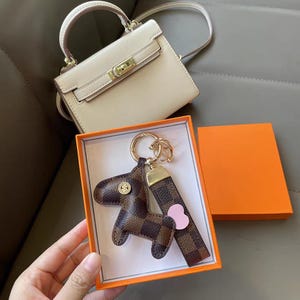 Luxury Handmade Leather Pony Keychain,Cute Keychain Pandent,Purse and Handbag Charm,Unique Keychains,Personalized Keychians,luxury Keychains