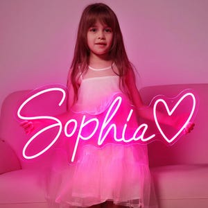 Custom Name Neon Sign,Led Name Sign,Custom Name Sign,Neon Name Sign,Birthday Gifts,Kid Room Decor,Personalized Gift for Kids Girl Neon sign