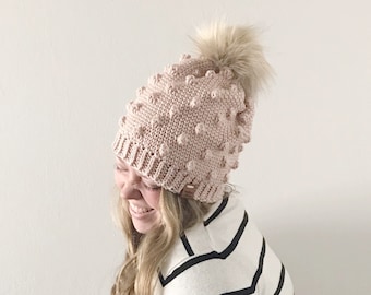 crochet pattern, bobble hat, winter hat pattern, copycat arilknits bobble hat