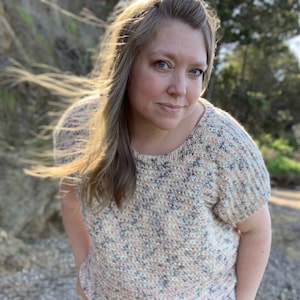 Crew Tee Knitting Pattern: Easy Summer Knit Top (PDF Pattern)