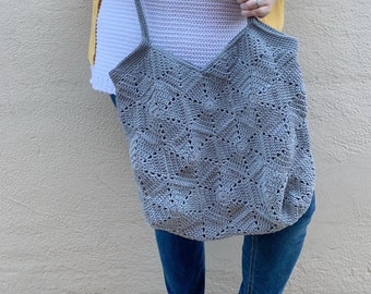 crochet tote bag, hexagon tote bag crochet pattern, The Mirna Tote crochet pattern