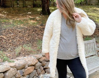 Sherpa Cardigan - Etsy