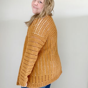 crochet cardigan pattern, the home town cardi, cozy crochet cardigan, crochet pattern image 8