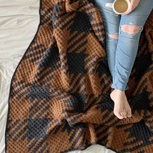 Plaid Crochet Blanket Pattern: The Kensington Throw (PDF Pattern)