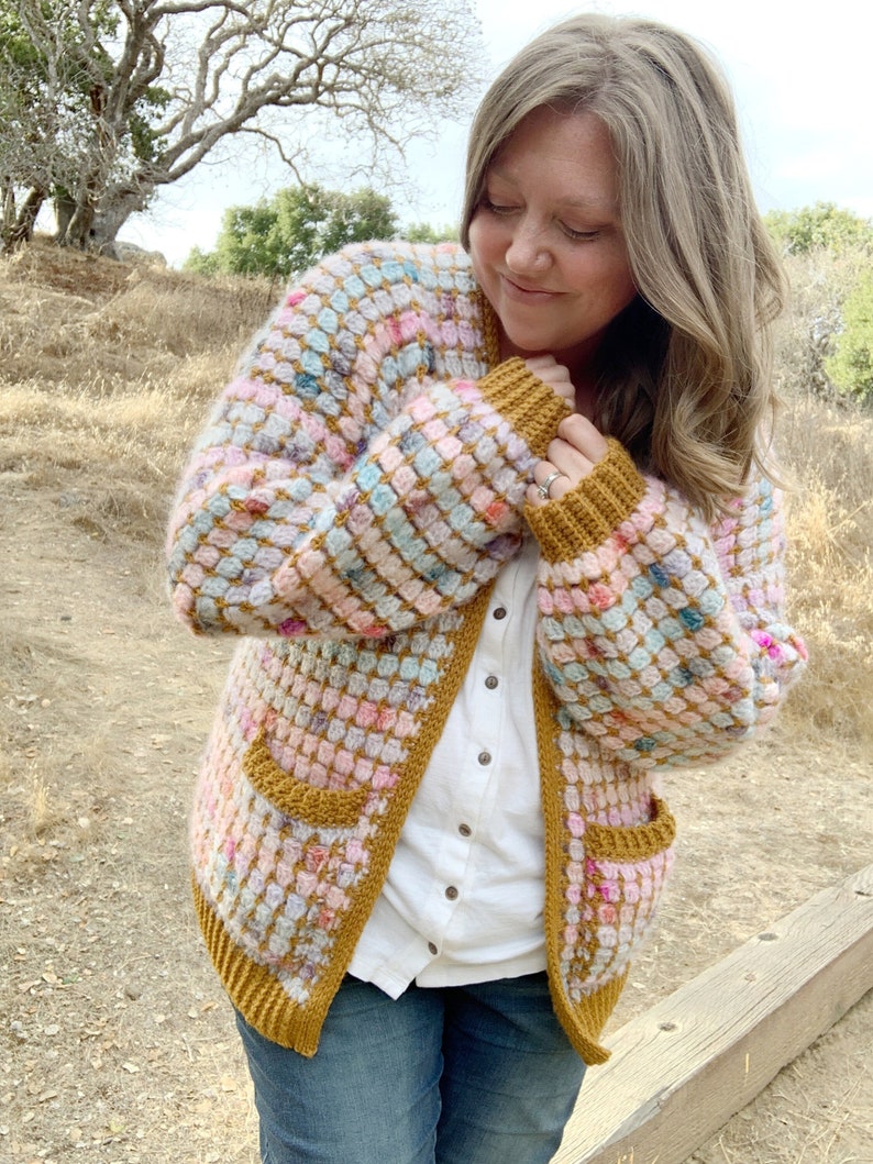 Cozy Crochet Cardigan, Colorful Crochet Pattern, the Magnus Cardigan Crochet Pattern and Tutorial