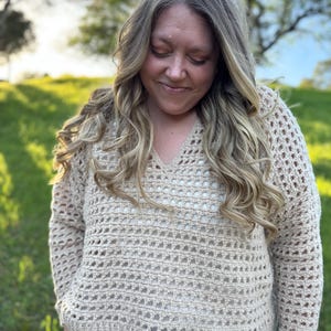 Beginner Friendly Crochet Sweater Pattern, Digital PDF, The Flynn Pullover