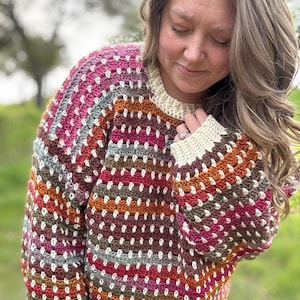 Magnus Pullover Crochet Pattern: Modern Block Stitch Sweater (Digital PDF)