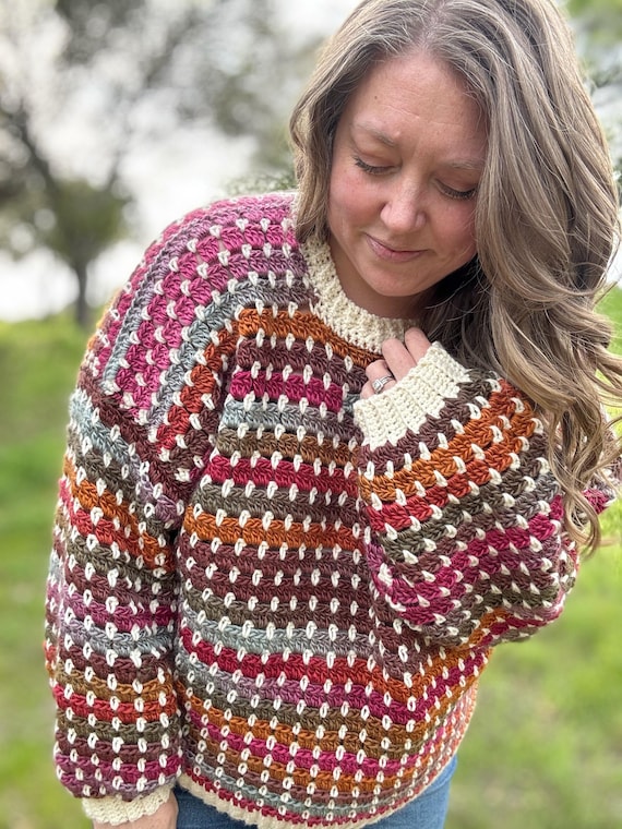 Magnus Pullover Crochet Pattern: Modern Block Stitch Sweater
