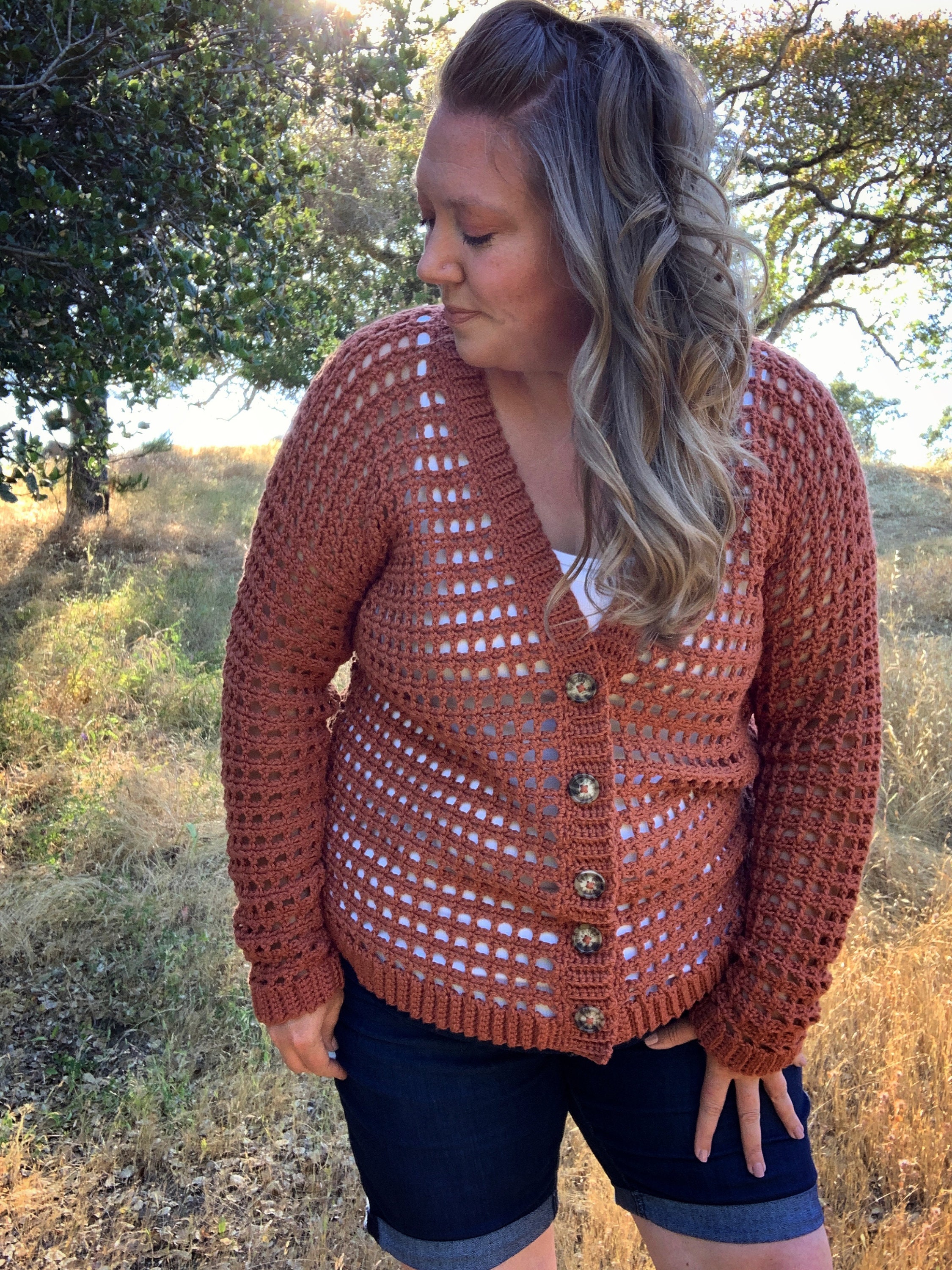 Button Down Cotton Cardigan