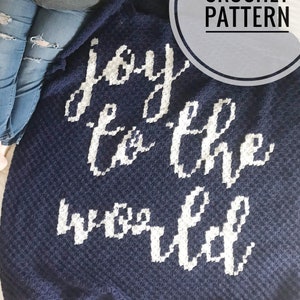 Joy To The World Crochet Blanket Pattern: Holiday Graphgan (PDF Pattern)