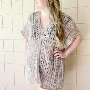 Lace Swimsuit Cover Up Knitting Pattern: The Cali Cover-Up (PDF Pattern)
