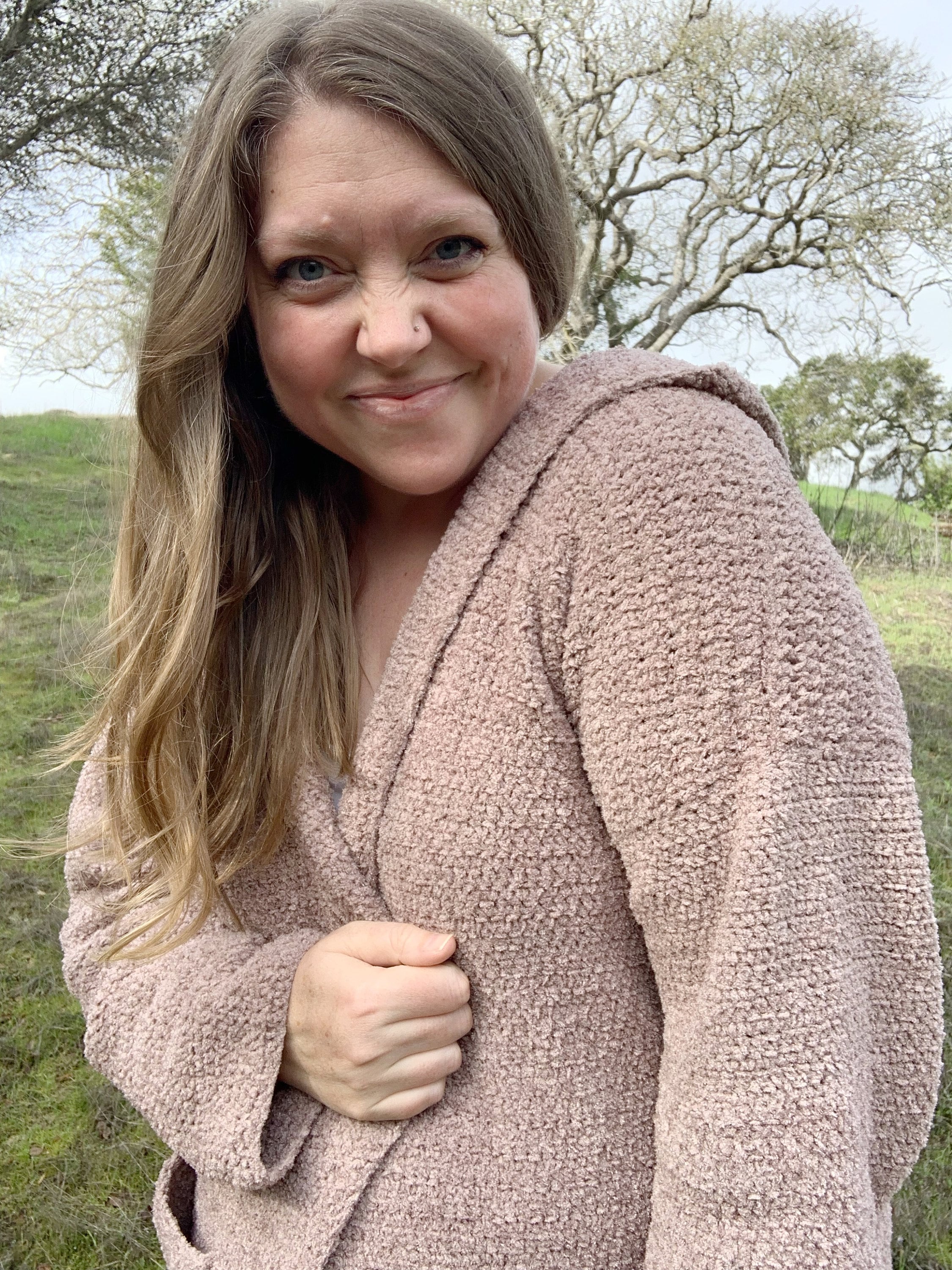 30 Chenille Yarn Crochet Patterns for Soft Plushies, Cozy Decor, and Cute Gifts 28 Jordie Hooded Cardigan Crochet Pattern