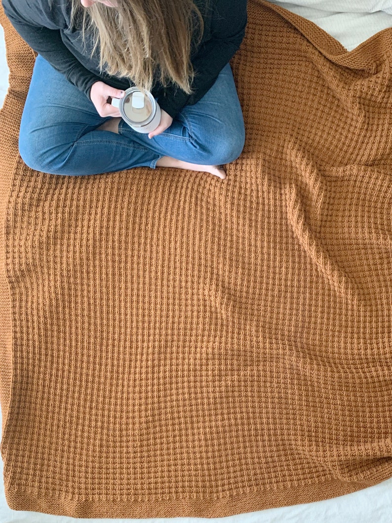 Easy Knit Throw Blanket Pattern, Beginner Friendly (PDF Pattern) image 6