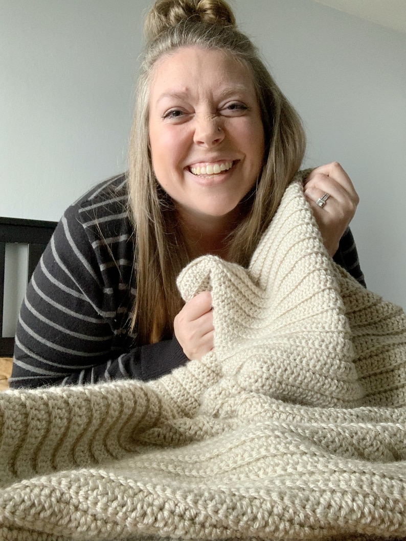 easiest crochet blanket pattern, modern crochet blanket, beginner friendly pattern, The Maverick Blanket crochet pattern image 4