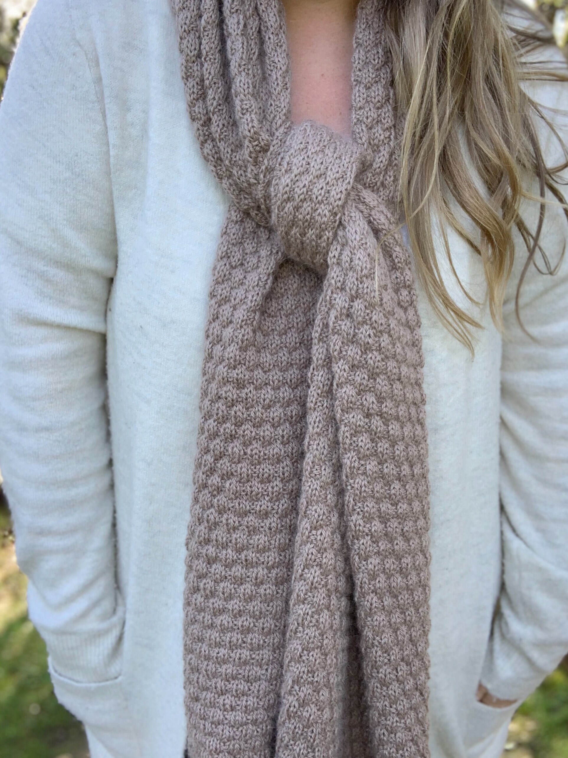 Easy Knit Blanket Scarf Pattern Beginner Friendly Knitting Etsy