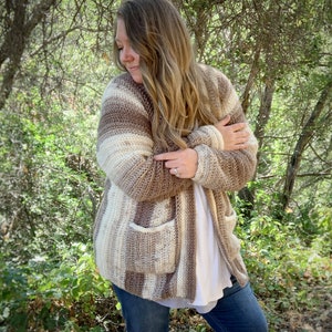 Cozy crochet cardigan pattern, beginner friendly cardigan pattern, The Coen Cardigan crochet pattern