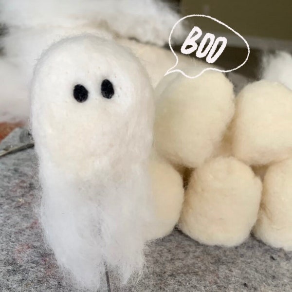 Needle Felted Ghosts