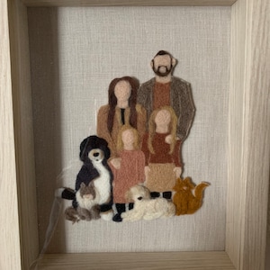 Needle Felted Family Portraits