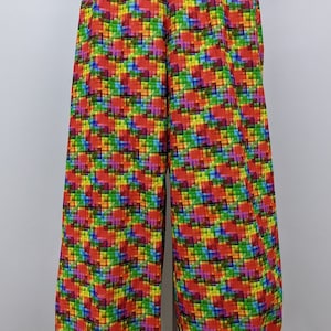 Adult costume pants, men / women clown clothing, multi-colored oversize cotton pants, classic circus outfits, alternative clothing,