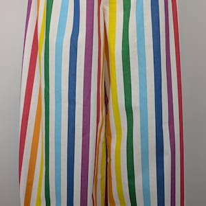 Adult costume clothing, men / women rainbow striped clown pants, quirky festival outfits, handmade circus clothing, loose fit cotton pants