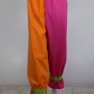 Plus size women bloomers, orange pink cotton pantaloons, knee length costume pants, dance costume clothing, x-large fairy costume