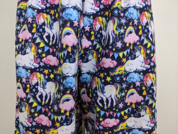 unicorn pajama shorts