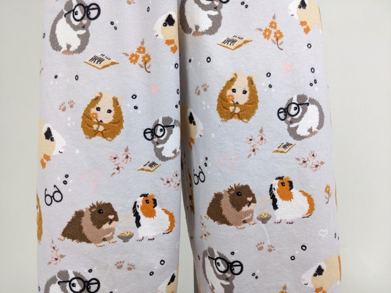 Guinea Pig Print Pajama Pants Women High Waist Soft Flannel Pajama Bottoms Loose Fit Comfy Pants Guinea Pig Lover Pajama Gift Etsy Australia