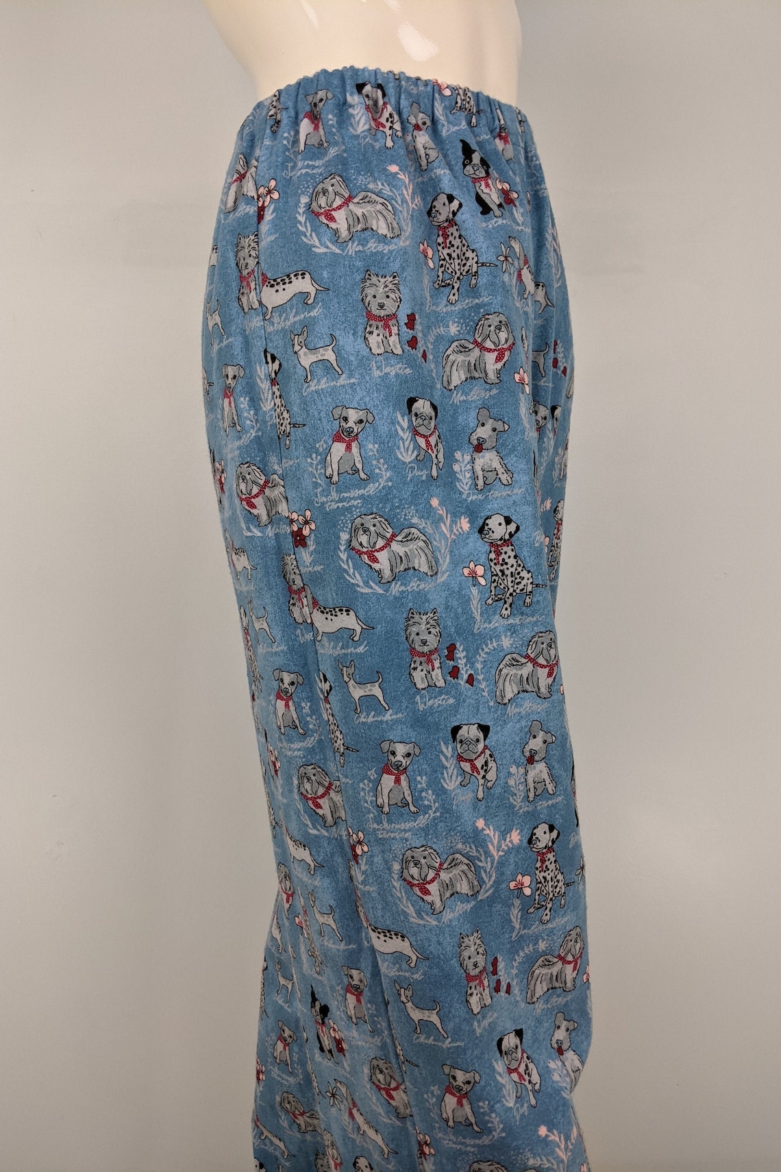 Dog Print Pajama Pants Women Soft Flannel Pajama Bottoms Etsy
