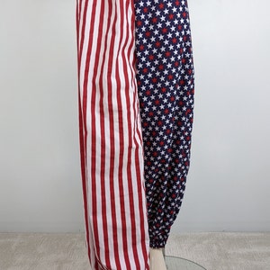 Adult costume pants, patriotic clown clothing, stars / stripes party clown outfits, men / women festival clothing, american holiday clothing