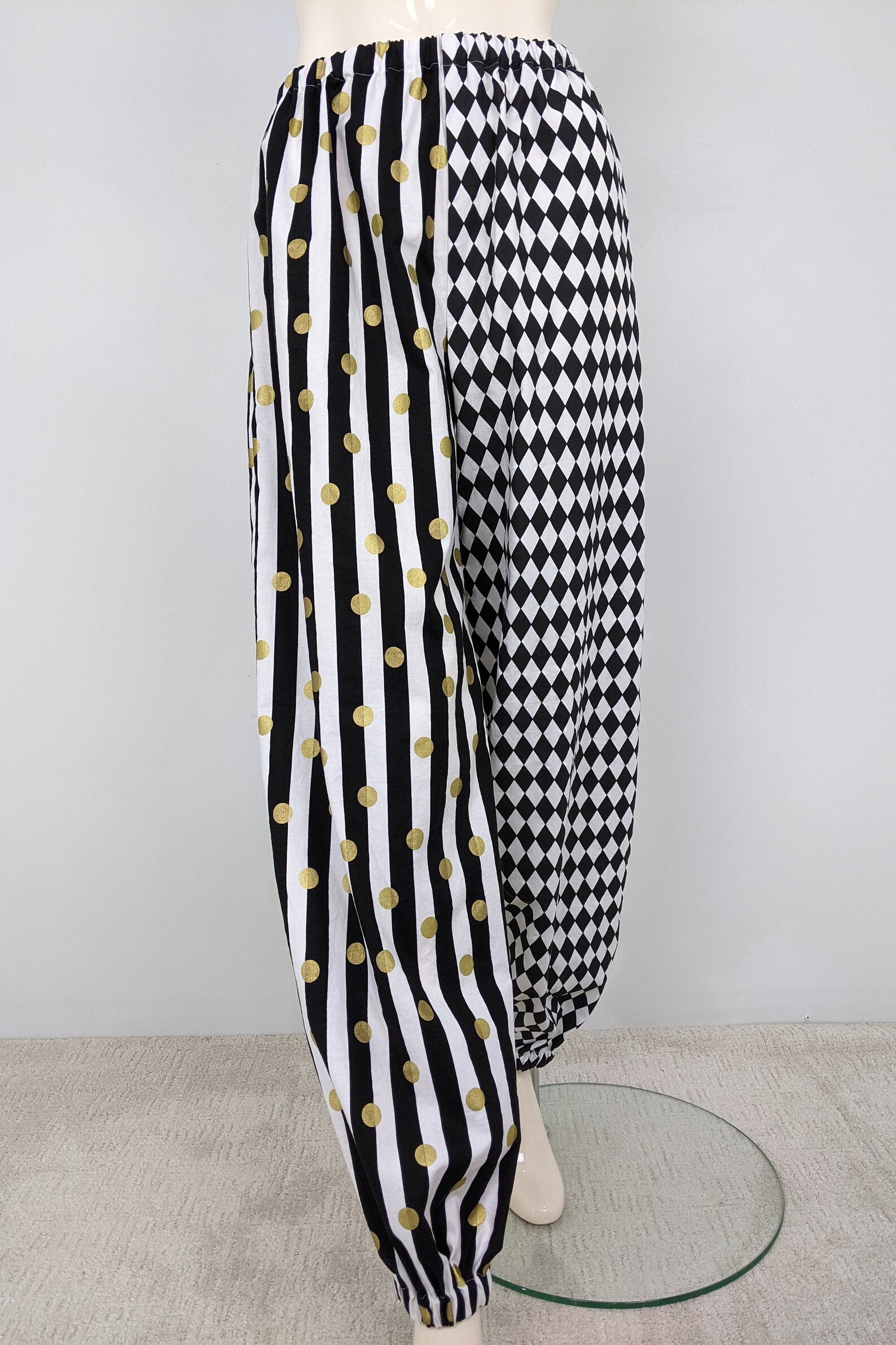 Adult Costume Pants Men / Women Jester Clothing Multi Print Etsy