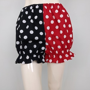 Women cute polka dot bloomers, cotton Lolita pumpkin shorts, pull on costume bloomers, clown clothing, jester outfits, costume undergarments