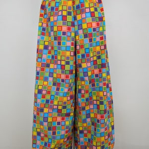 Adult costume clothing, men / women checkered print clown pants, multi colored festival outfits, circus clothing, oversize quirky pants