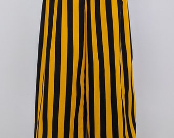 Striped Costume Pants: Black Gold Baggy Clown Outfit