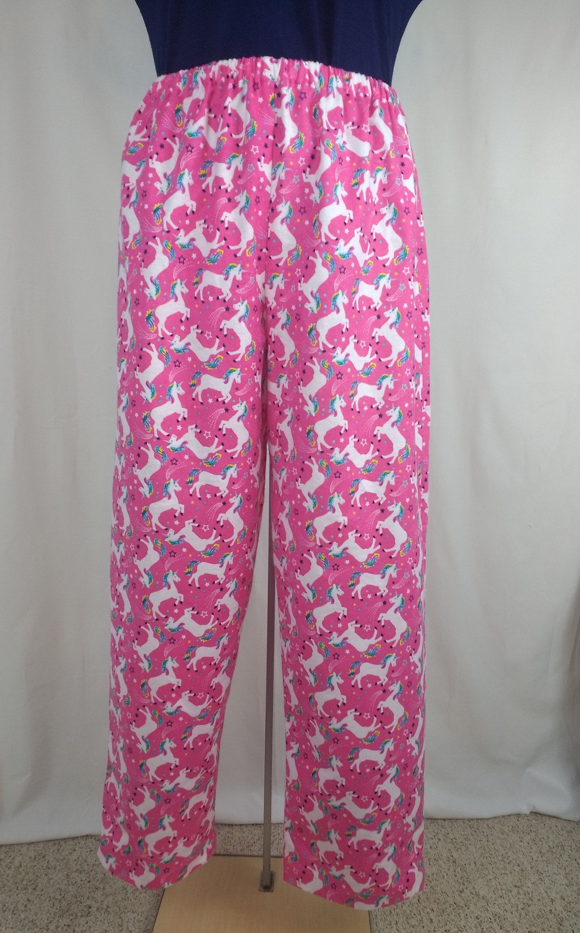 Unicorn pajama pants women flannel pj's fun print | Etsy