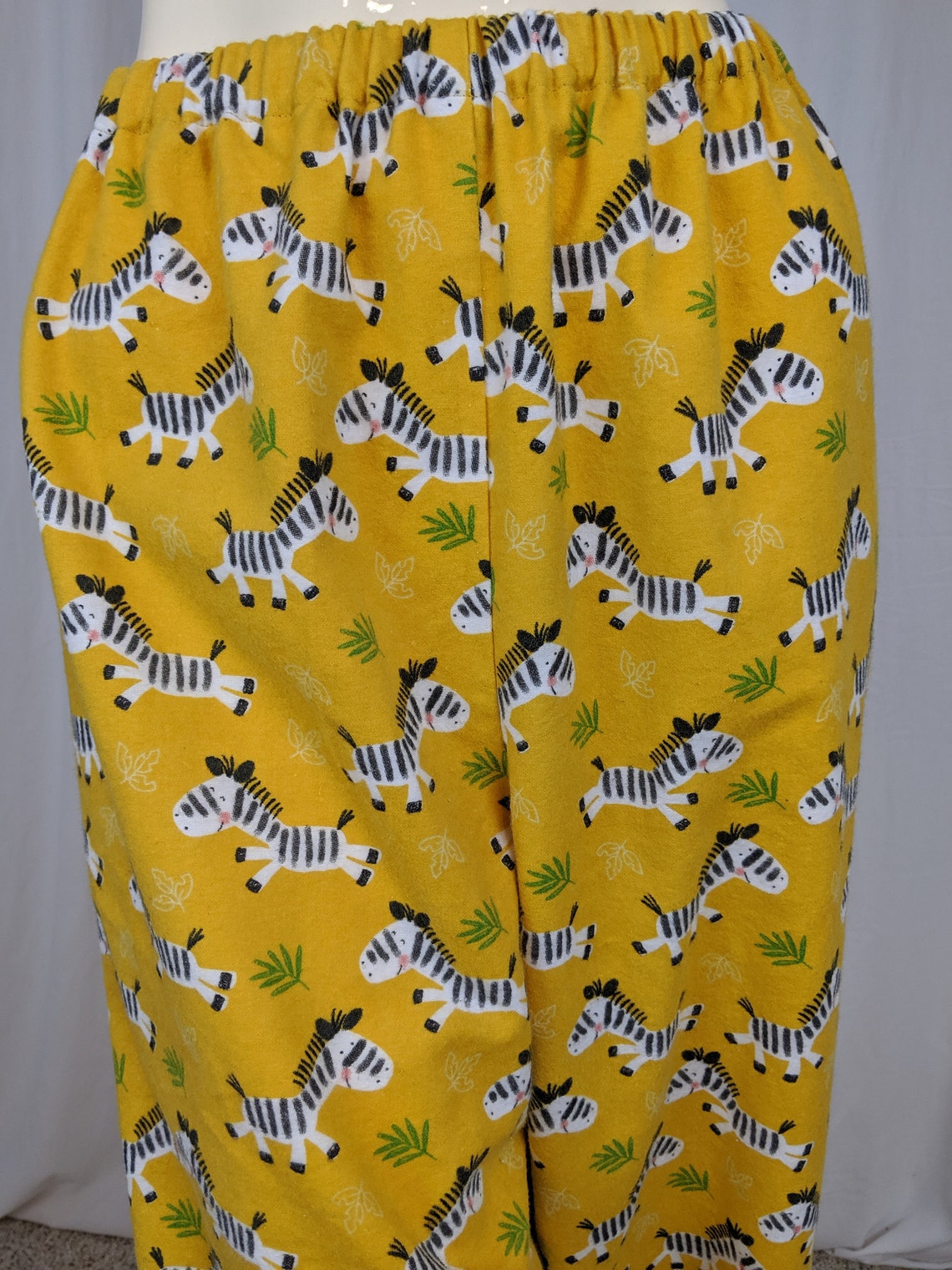 Zebra Print Pajama Pants Women Flannel Pj Pants Elastic Etsy