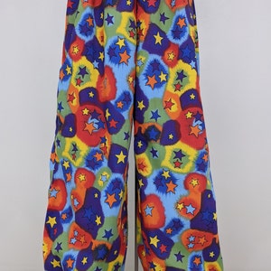 Star Print Clown Pants: Adult Circus Costume, Gender Neutral