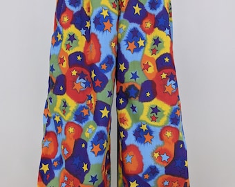 Star Print Clown Pants: Adult Circus Costume, Gender Neutral