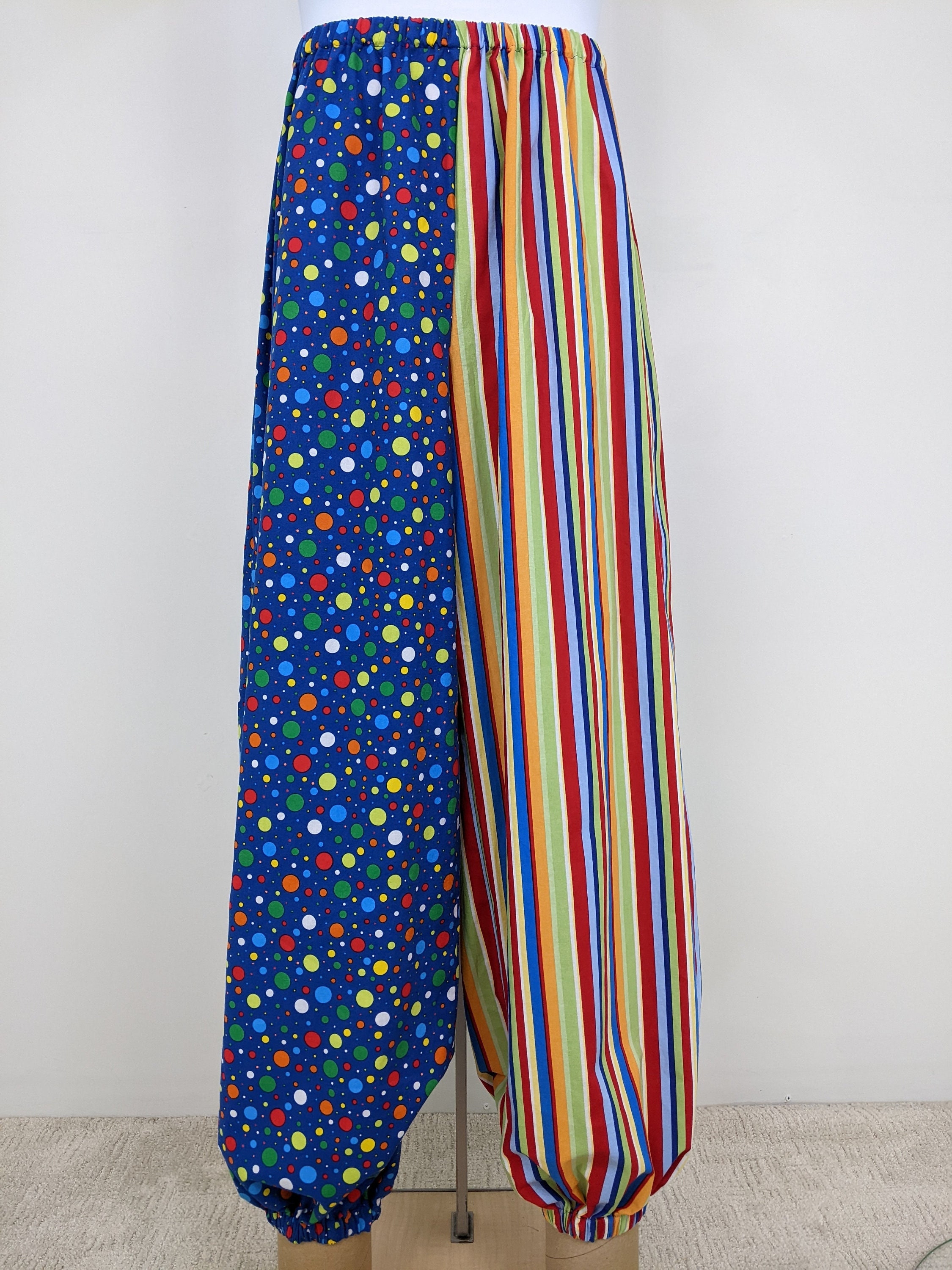 Adult Costume Pants Multi Colored Clown Clothing Men / Women Etsy