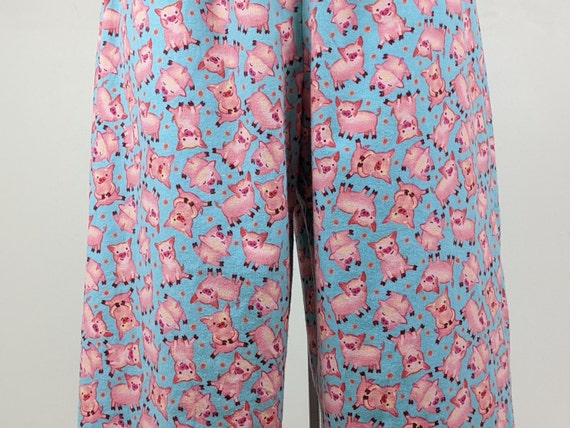 Cute Pig Print Pajama Pants, Women Soft Lounge Wear, High Waist