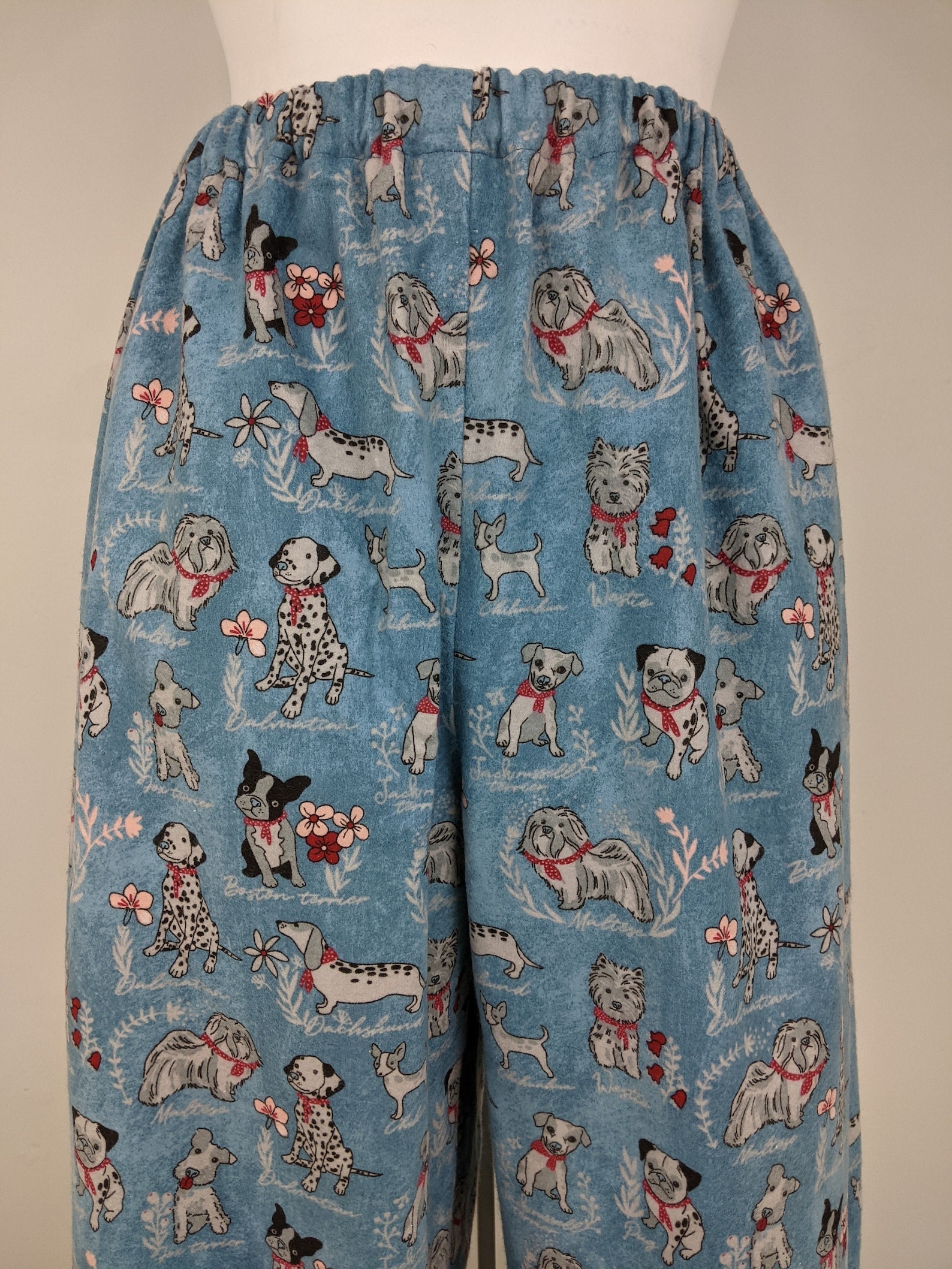 Dog print pajama pants women elastic waist pajama bottoms | Etsy